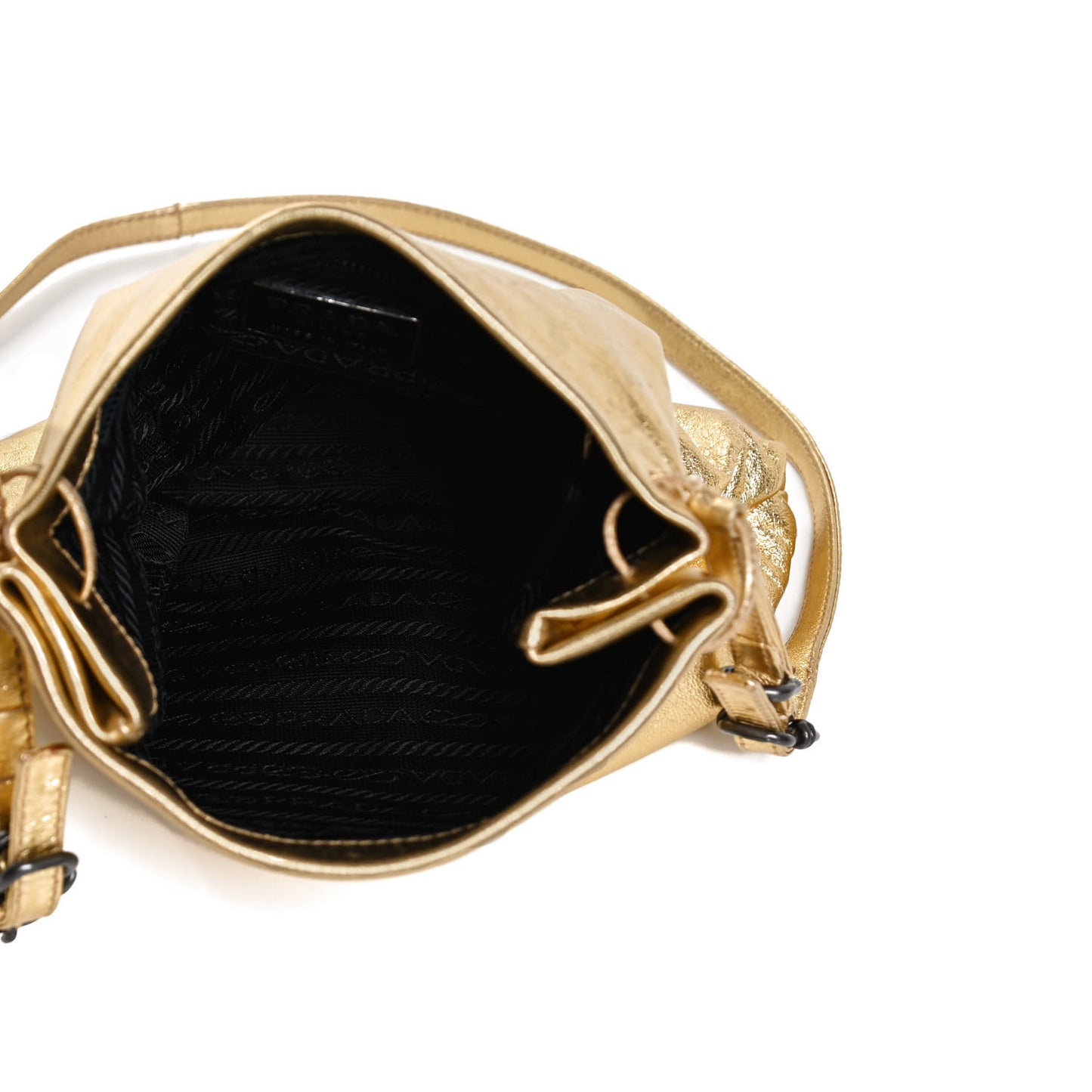 Metallic Nappa Crossbody Gold
