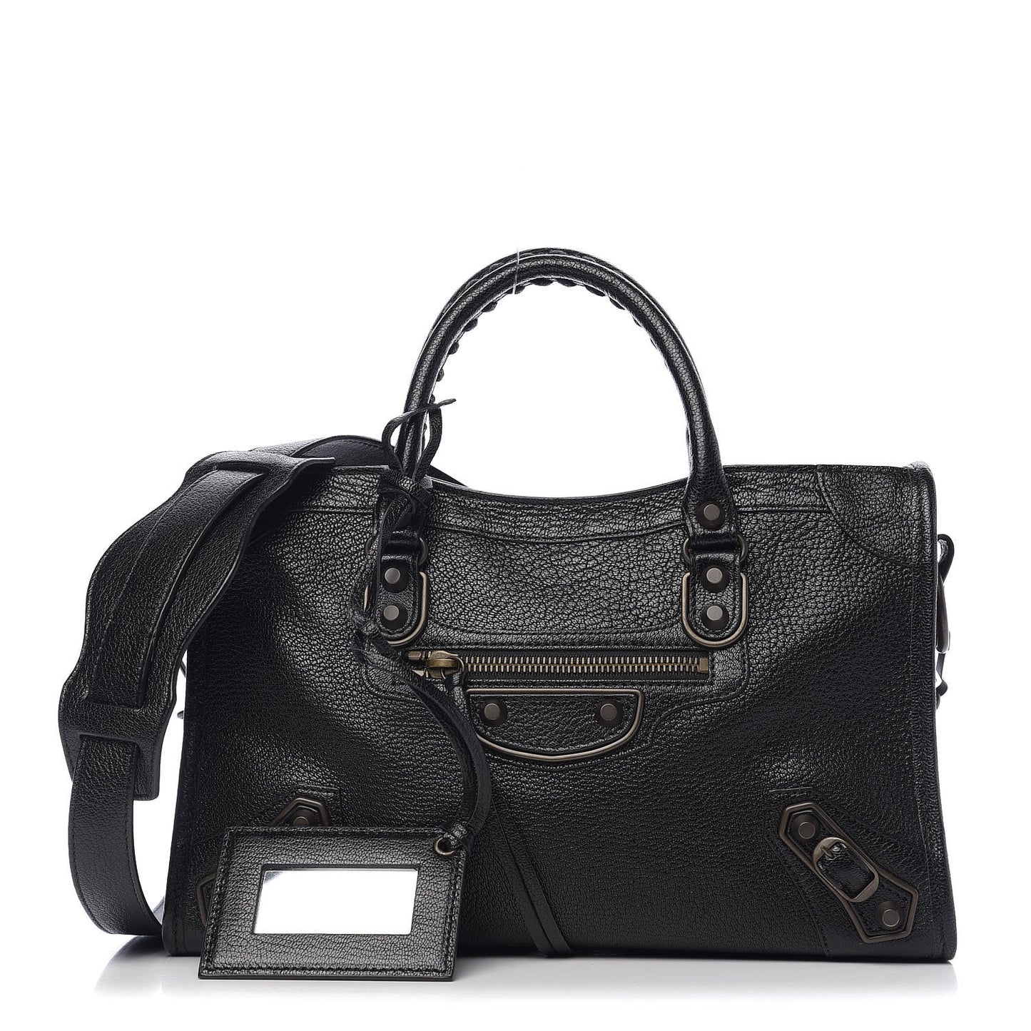 Chevre Classic Hardware Metallic Edge S City Black