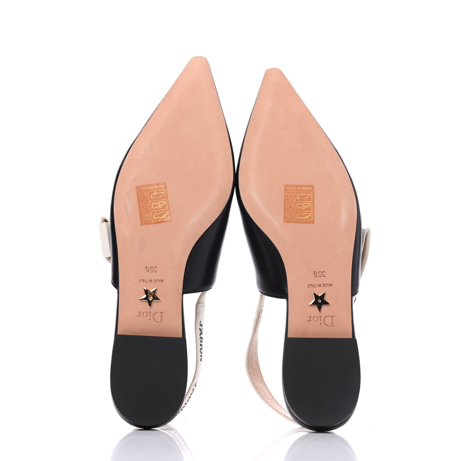 Christian Dior Lambskin Ribbon J'Adior Slingback Ballet Flats 35.5 Black 5 of 16