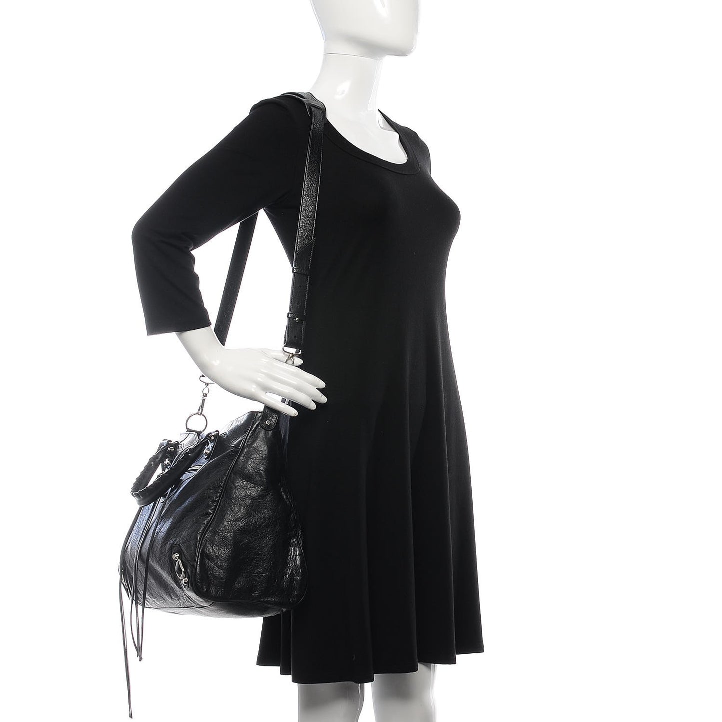 Agneau Classic Silver Hardware Velo Black