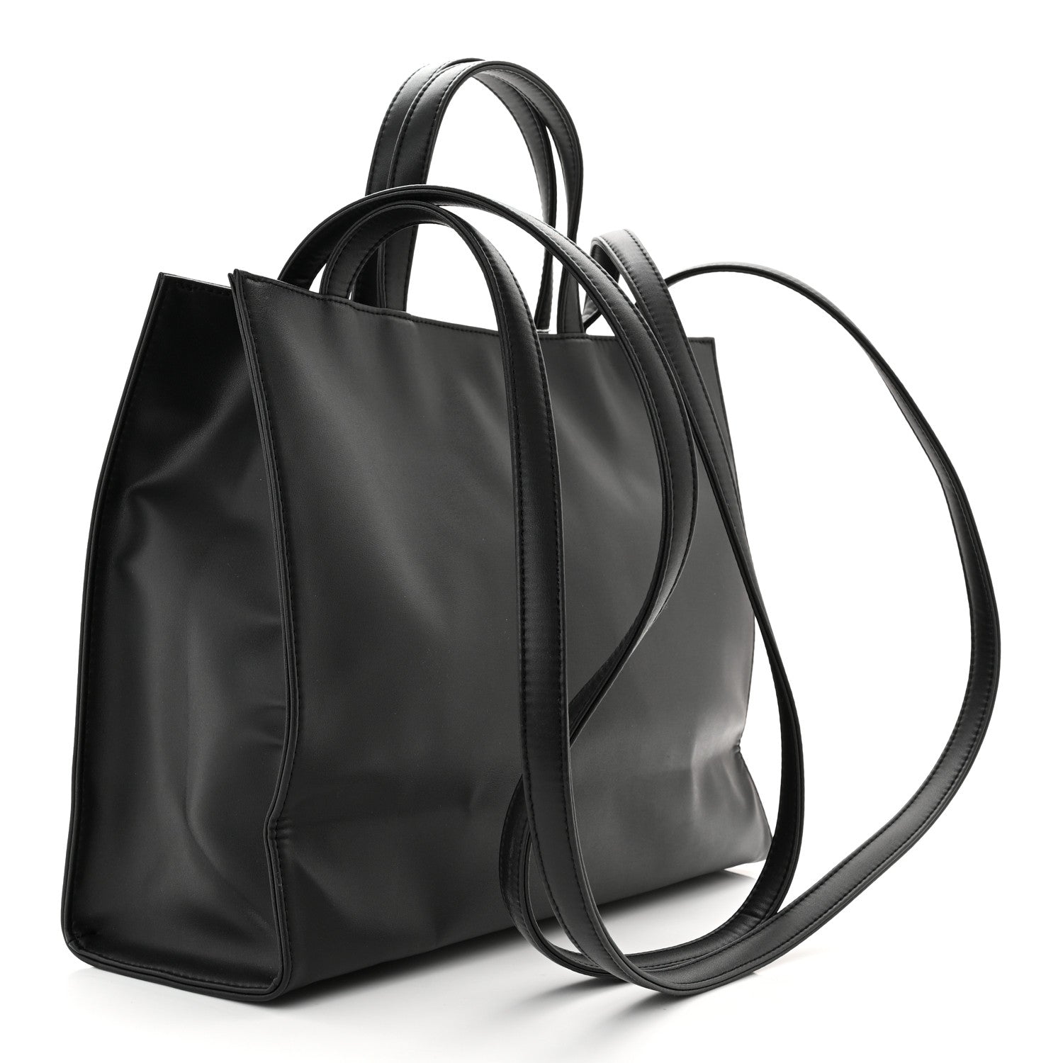Telfar Vegan Leather Medium Shopping Bag Black 3 of 10