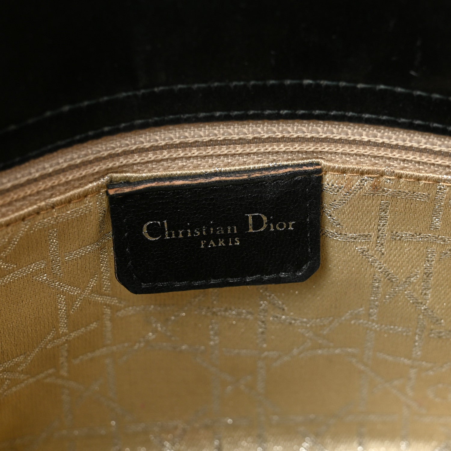 Christian Dior Satin Swarovski Crystal Acrylic PVC Cannage Mini Lady Dior Black 6 of 13