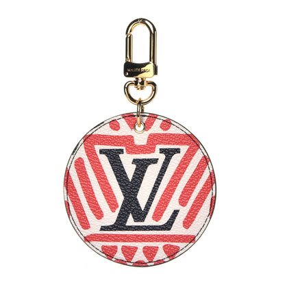 Louis Vuitton Monogram Giant Crafty Illustre Bag Charm Key Ring Creme Rouge Black 1 of 4