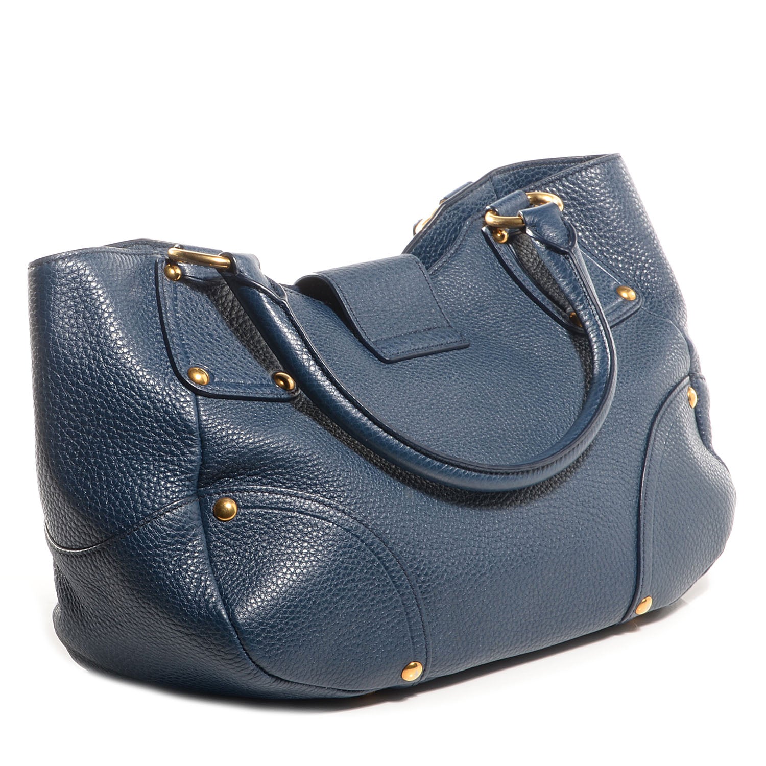 Prada Vitello Daino Handbag Bleuette 3 of 12
