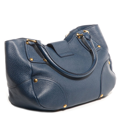 Prada Vitello Daino Handbag Bleuette 3 of 12