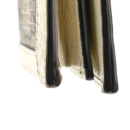 Gucci GG Supreme Monogram Textured Dollar Calfskin Web Ophidia Card Case Beige Ebony Mystic White 8 of 11