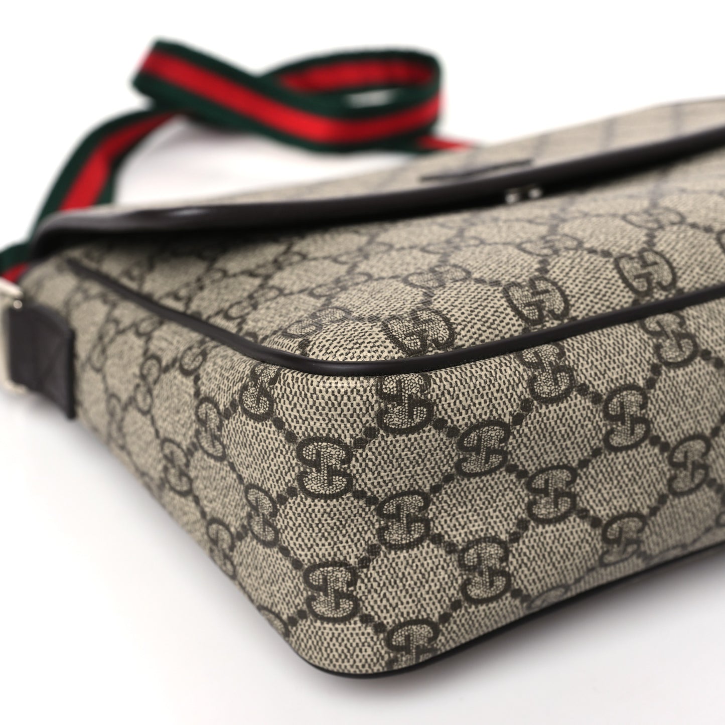 GG Supreme Monogram Web Childrens Crossbody Bag Beige Black