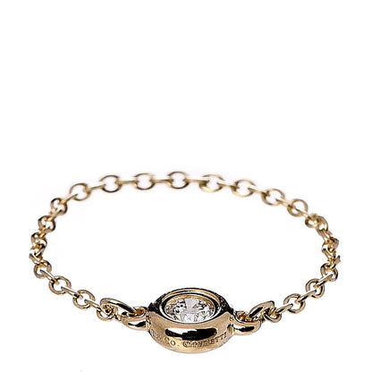 Tiffany 18K Yellow Gold Diamond .07ct Elsa Peretti Diamonds By The Yard Ring 45 3.5 1 of 5