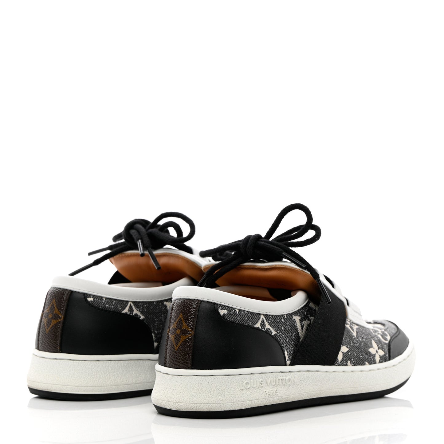 Denim Monogram Lous Sneakers 36 Gray