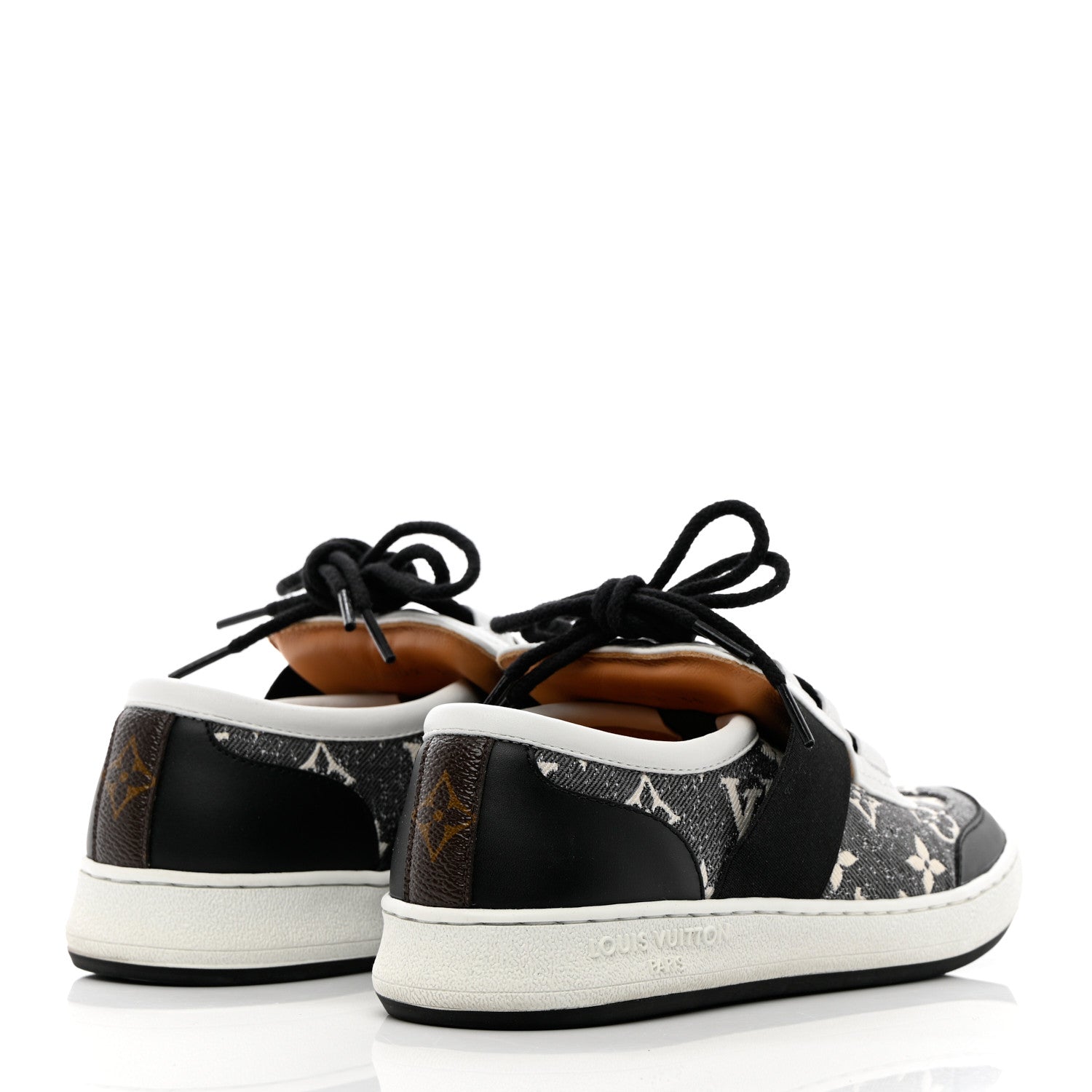 Louis Vuitton Denim Monogram Lous Sneakers 36 Gray 4 of 14