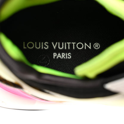 Louis Vuitton Mix Materials Suede Calfskin Run 55 Sneakers 36.5 Pink White Yellow 7 of 10