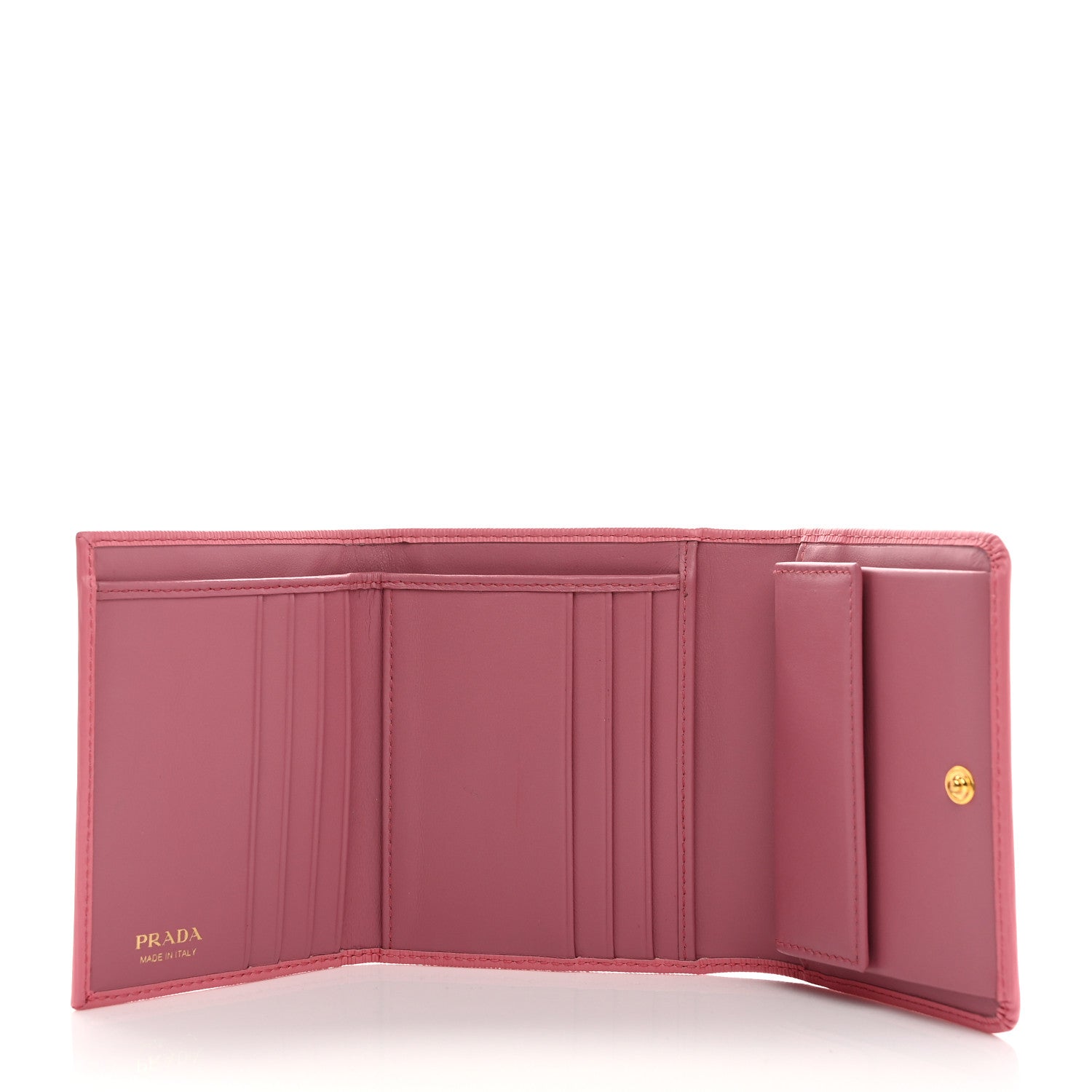 Prada Vitello Move Tri-Fold Compact Wallet Geranio 5 of 8