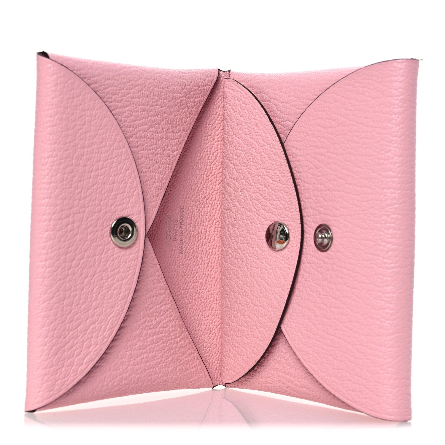 Hermes Chevre Mysore Calvi Duo Card Case Rose Sakura 5 of 9