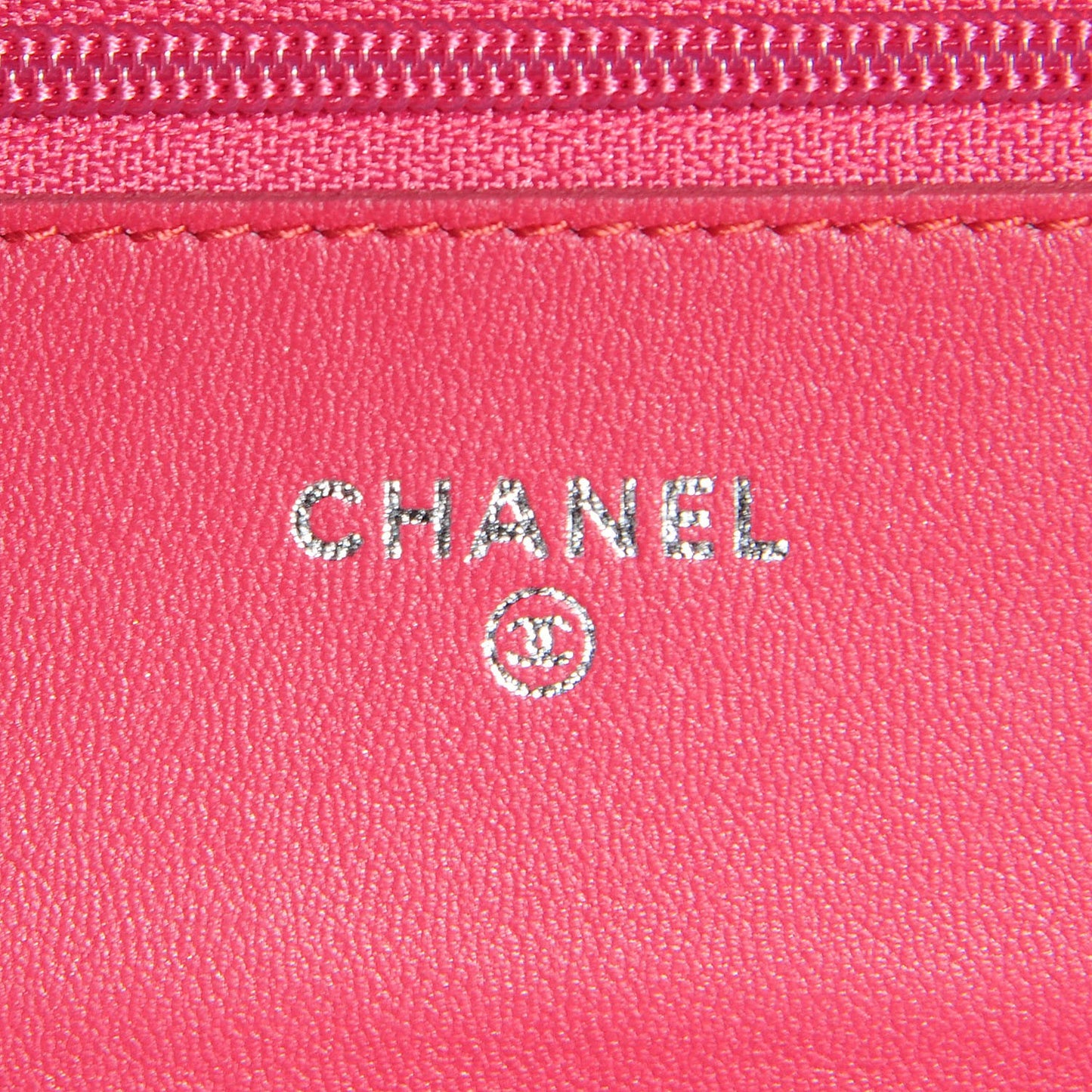 Lambskin Boy Wallet on Chain WOC Pink