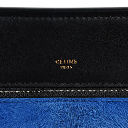 Celine Pony Hair Medium Edge Shoulder Bag Ocean Blue 5 of 9