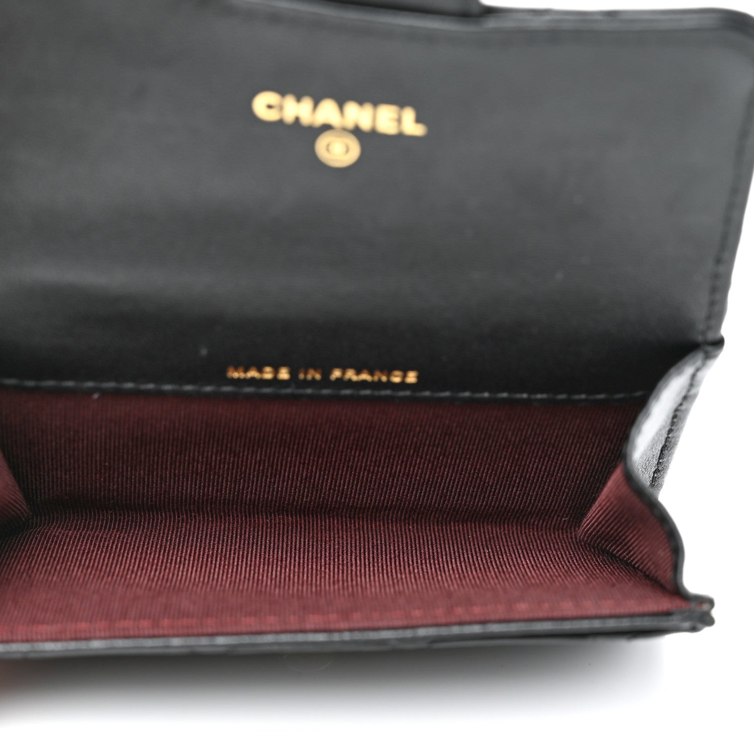 Chanel Lambskin Quilted Flap Card Holder Wallet Black 5 of 11