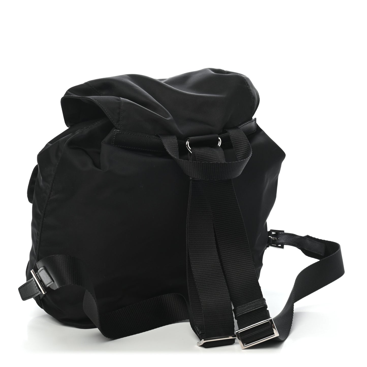 Tessuto Nylon Saffiano Medium Backpack Black