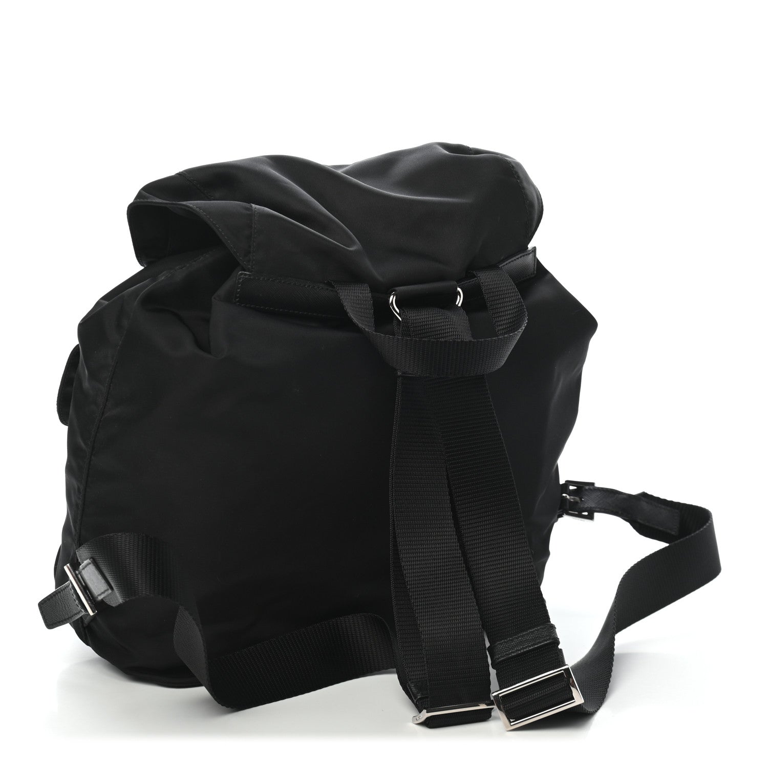 Prada Tessuto Nylon Saffiano Medium Backpack Black 3 of 8