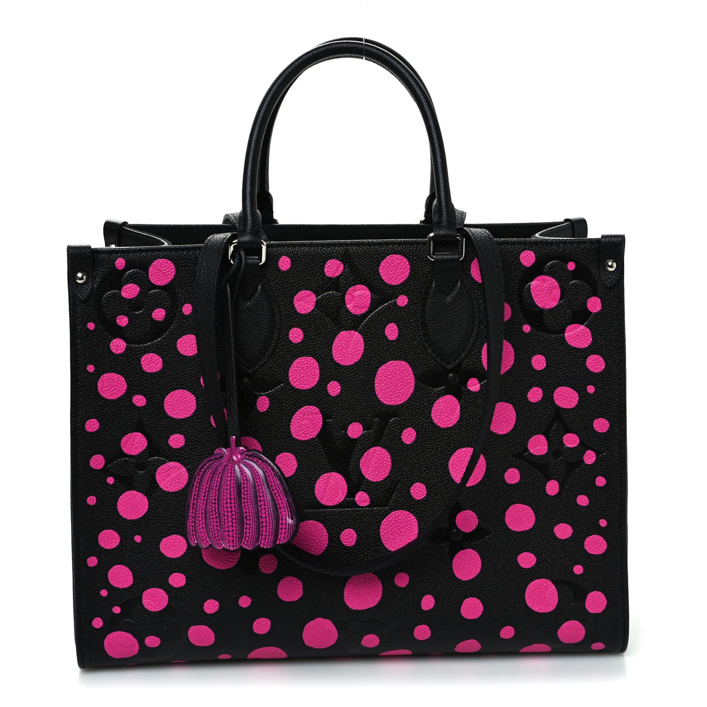 LV X YK Empreinte Monogram Giant Onthego MM Black Fuchsia