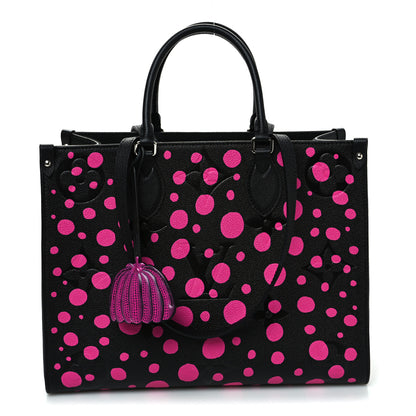 Louis Vuitton LV X YK Empreinte Monogram Giant Onthego MM Black Fuchsia 1 of 10