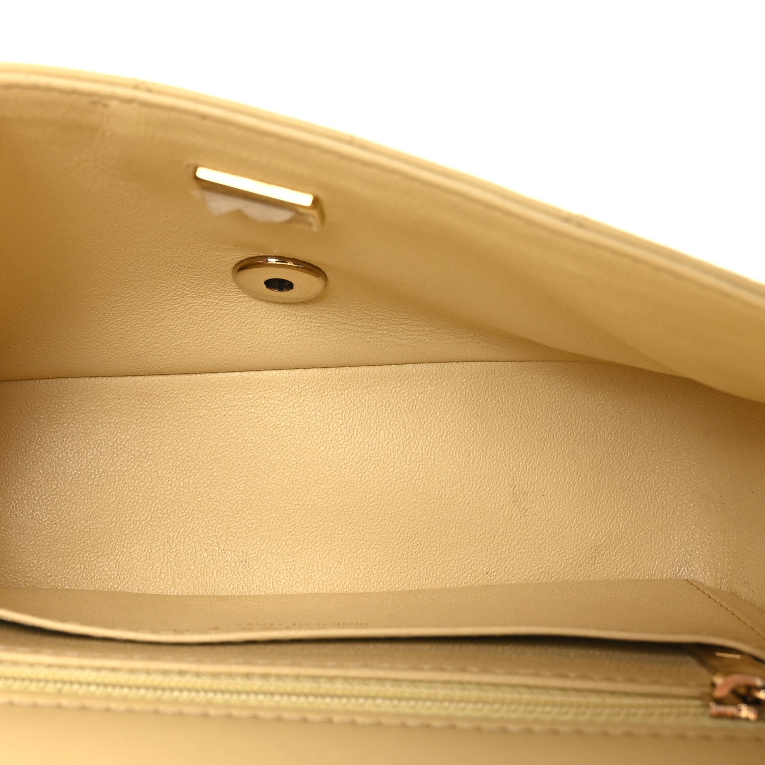 Chanel Lambskin Quilted Mini Rectangular Flap Light Yellow 6 of 9