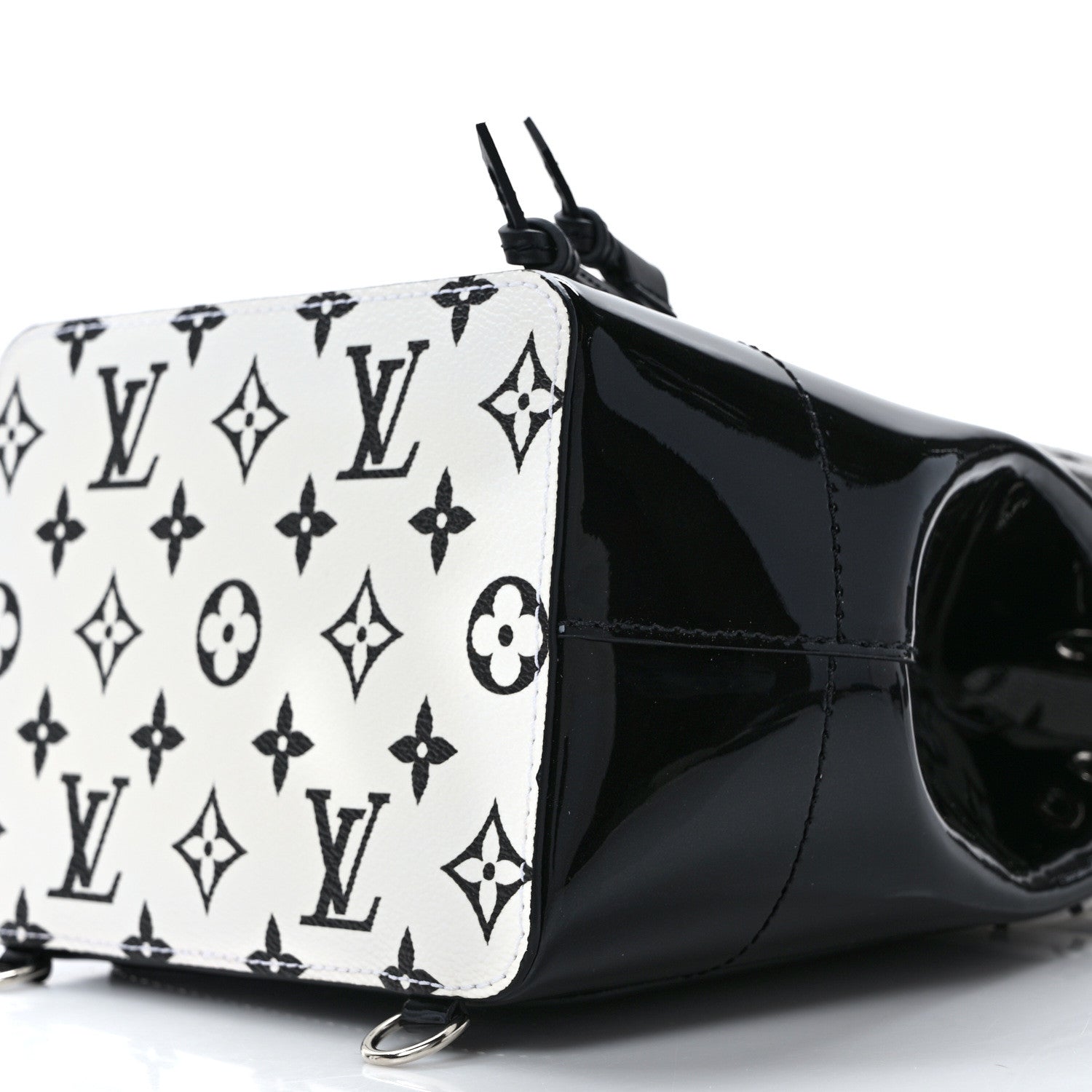 Louis Vuitton Patent Monogram Hot Springs Backpack Black White 9 of 10