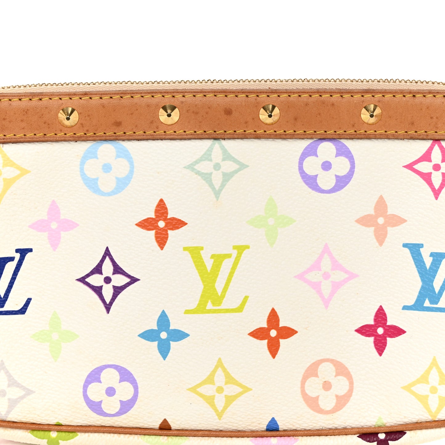 Monogram Multicolor Pochette Accessories White