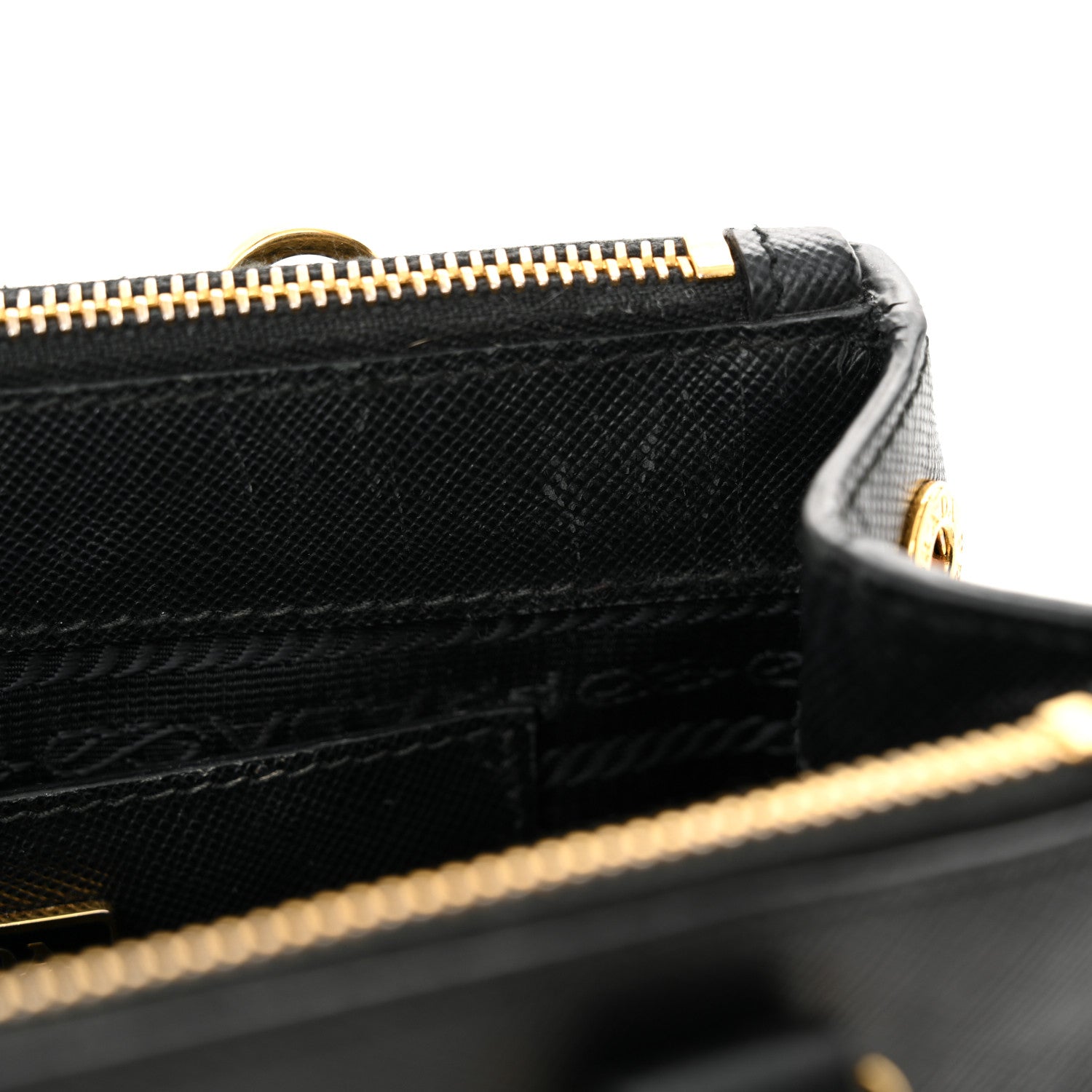Prada Saffiano Lux Micro Galleria Double Zip Tote Black 12 of 14