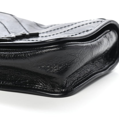 Saint Laurent Crinkled Calfskin Matelasse Monogram Niki Chain Wallet Black 8 of 8