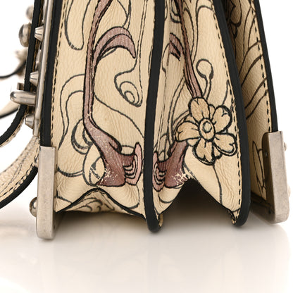 Prada X JAMES JEAN Glace Calfskin Rabbit Print Cahier Bag Opaline 18 of 18