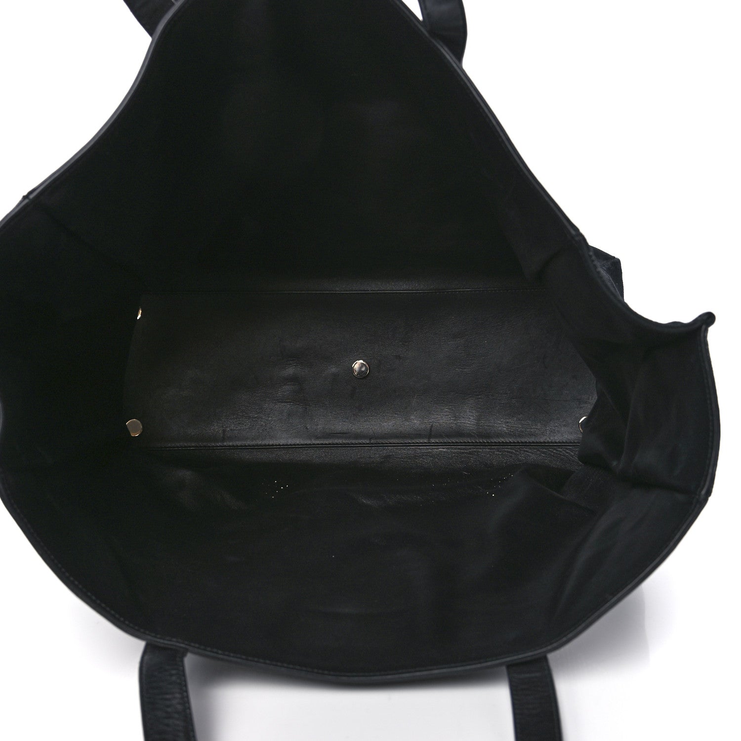 Saint Laurent Calfskin Suede Studded Reversible East West Shopping Tote Black 5 of 13