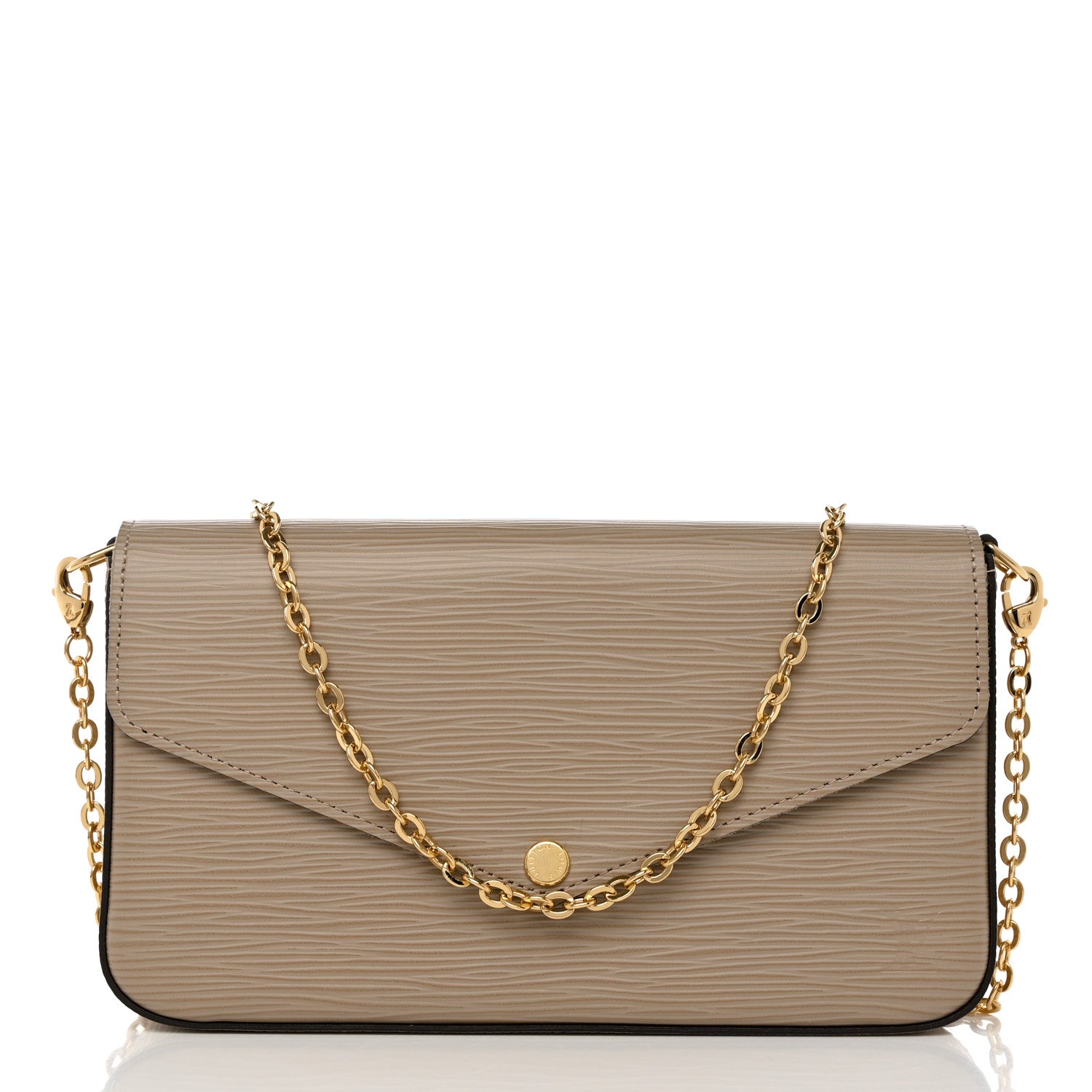 Louis Vuitton Epi Felicie Pochette Chain Wallet Galet 2 of 19