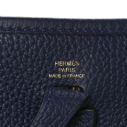 Hermes Taurillon Clemence Amazone Evelyne TPM Bleu Nuit Bleu Indigo 6 of 11