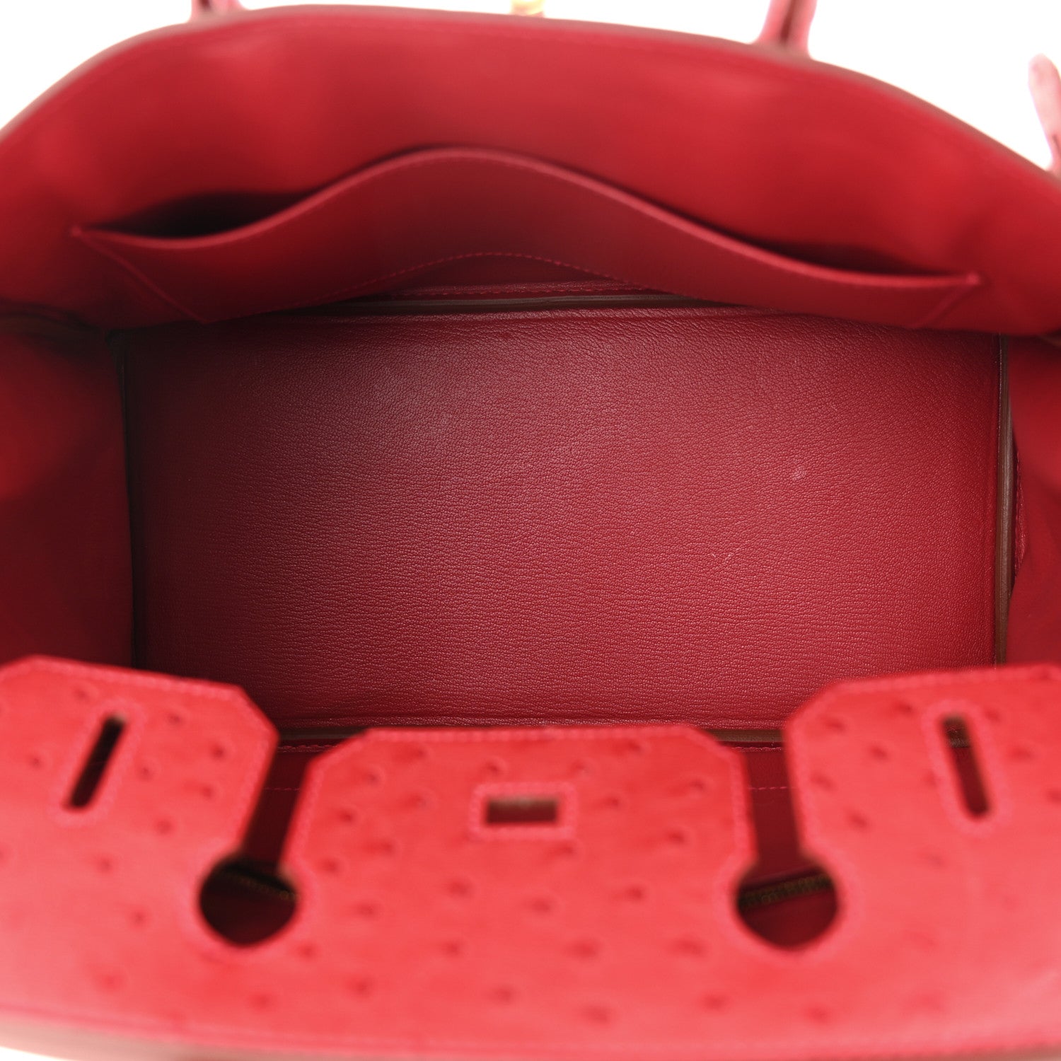 Hermes Ostrich Birkin 30 Rouge Vif 5 of 13