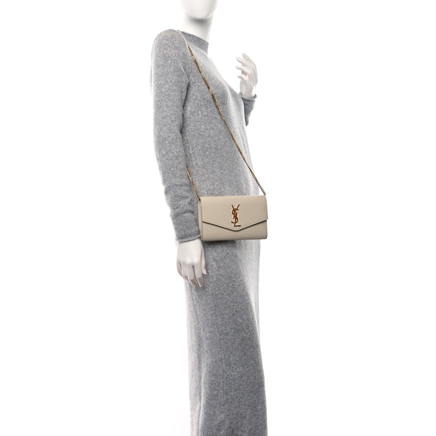 Grain De Poudre Monogram Uptown Chain Wallet Crema Soft