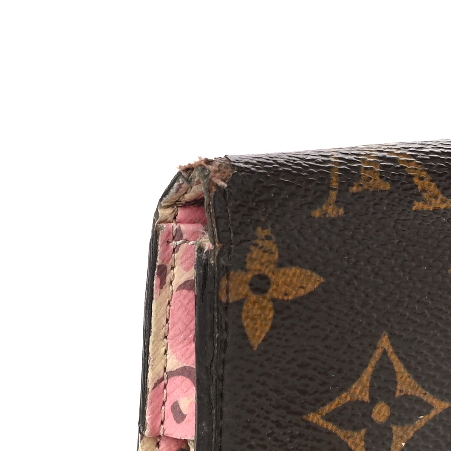 Monogram Leopard Insolite Wallet Blanc Corail