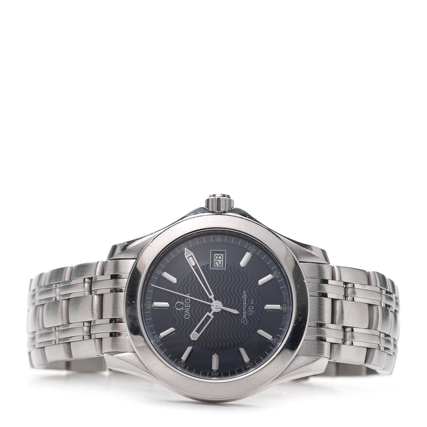Stainless Steel 36mm Seamaster 120M Quartz Watch Blue 2511.81