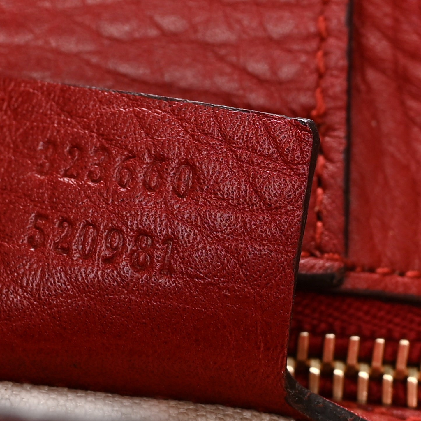 Pebbled Calfskin Medium Bamboo Shopper Tote Red