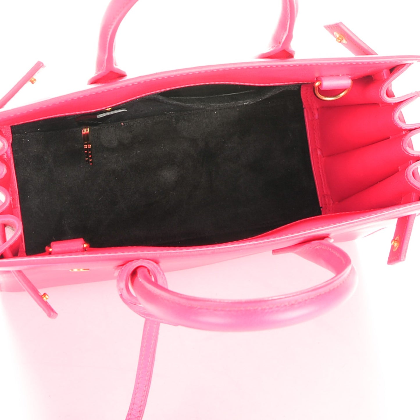 Calfskin Nano Sac De Jour Fluo Pink