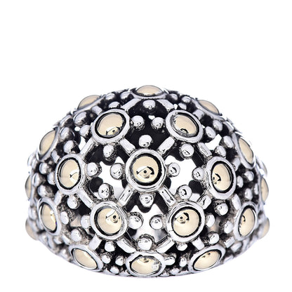 John Hardy Sterling Silver 18K Yellow Gold Jaisalmer Dot Ring 54 7 1 of 6
