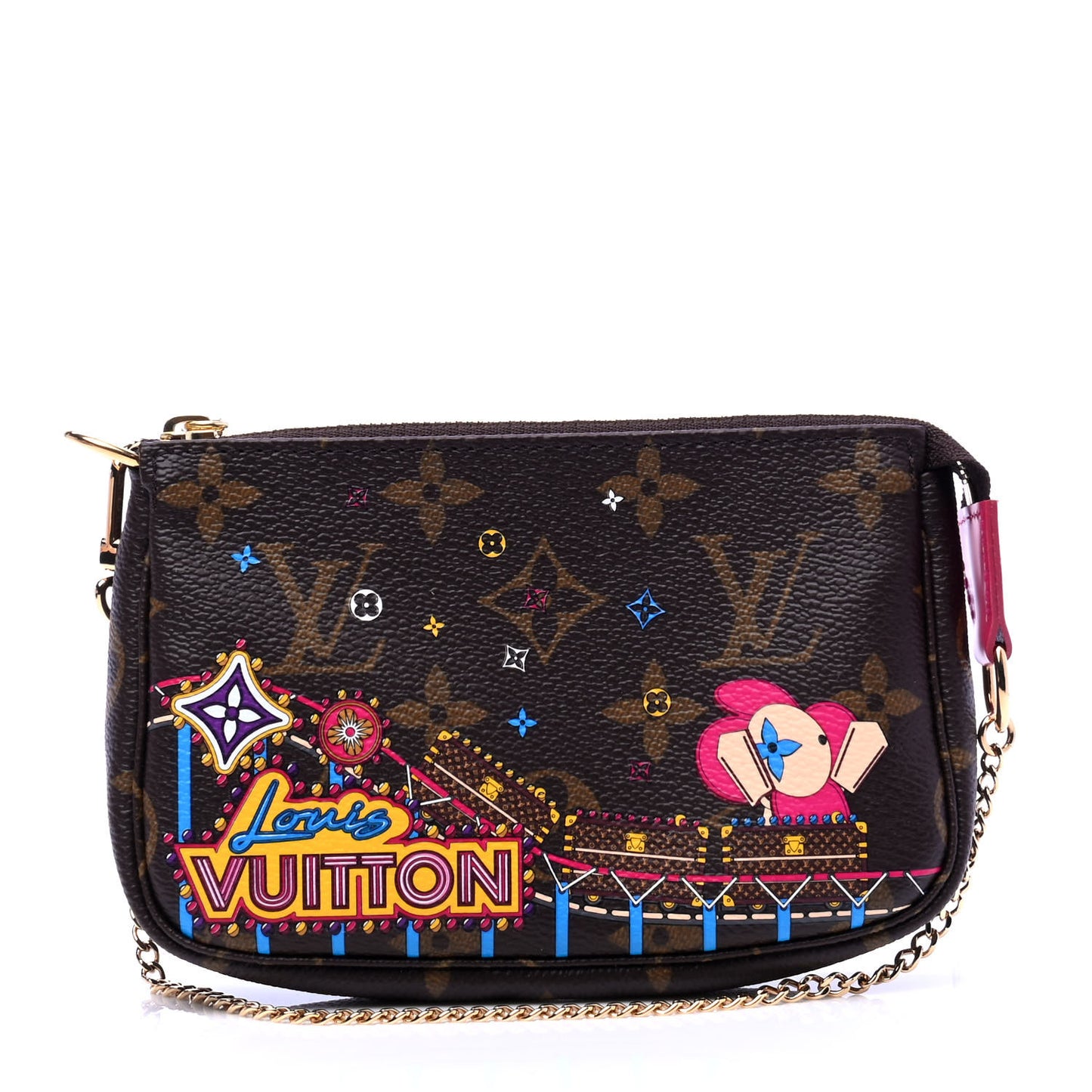 Monogram 2020 Christmas Animation Roller Coaster Mini Pochette Accessories Pivoine