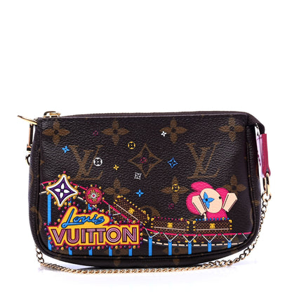 Louis Vuitton Monogram 2020 Christmas Animation Roller Coaster Mini Pochette Accessories Pivoine 1 of 4