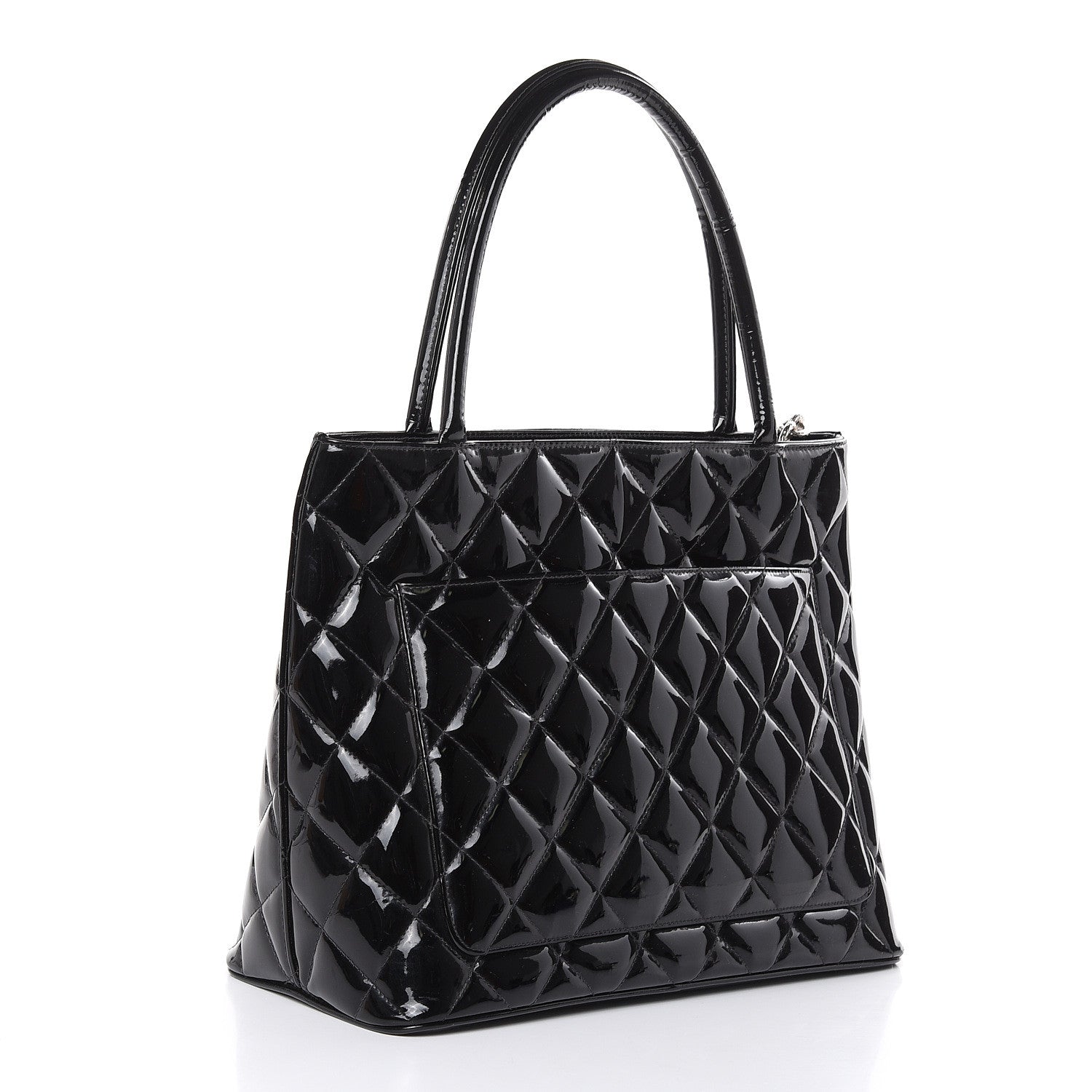 Chanel Patent Quilted Medallion Tote Black 3 of 12