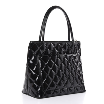 Chanel Patent Quilted Medallion Tote Black 3 of 12