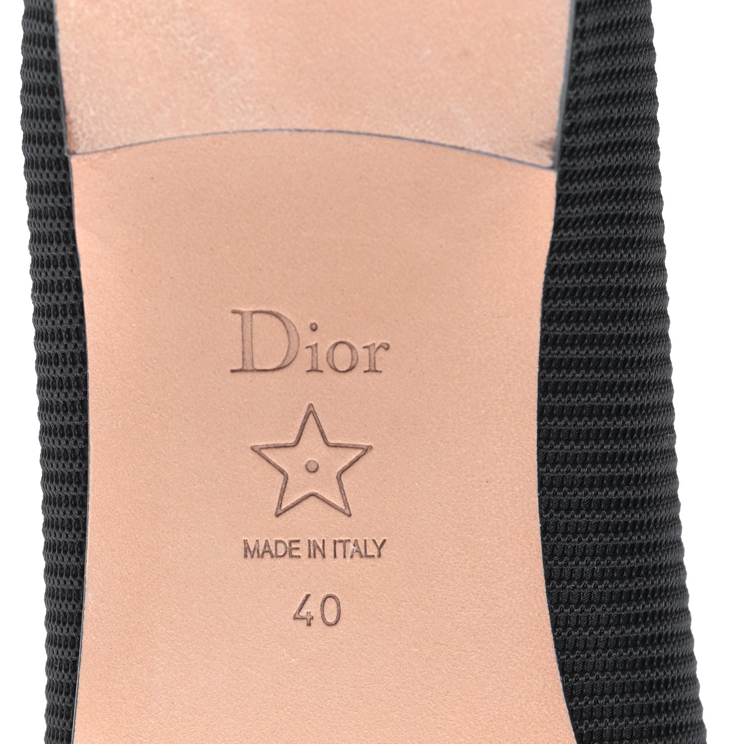 Christian Dior Fabric Ribbon Embroidered J'Adior Ballet Flats 40 Black 6 of 8