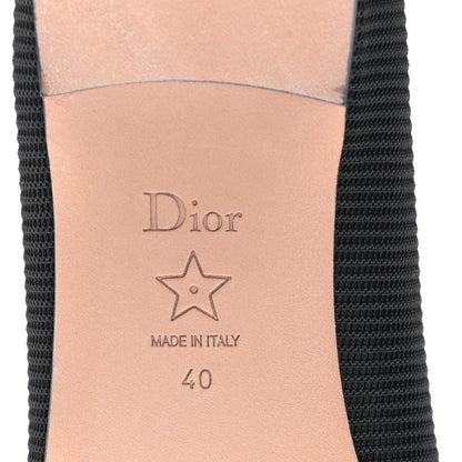 Christian Dior Fabric Ribbon Embroidered J'Adior Ballet Flats 40 Black 6 of 8