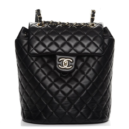 Chanel Lambskin Quilted Small Urban Spirit Backpack Black 1 of 7