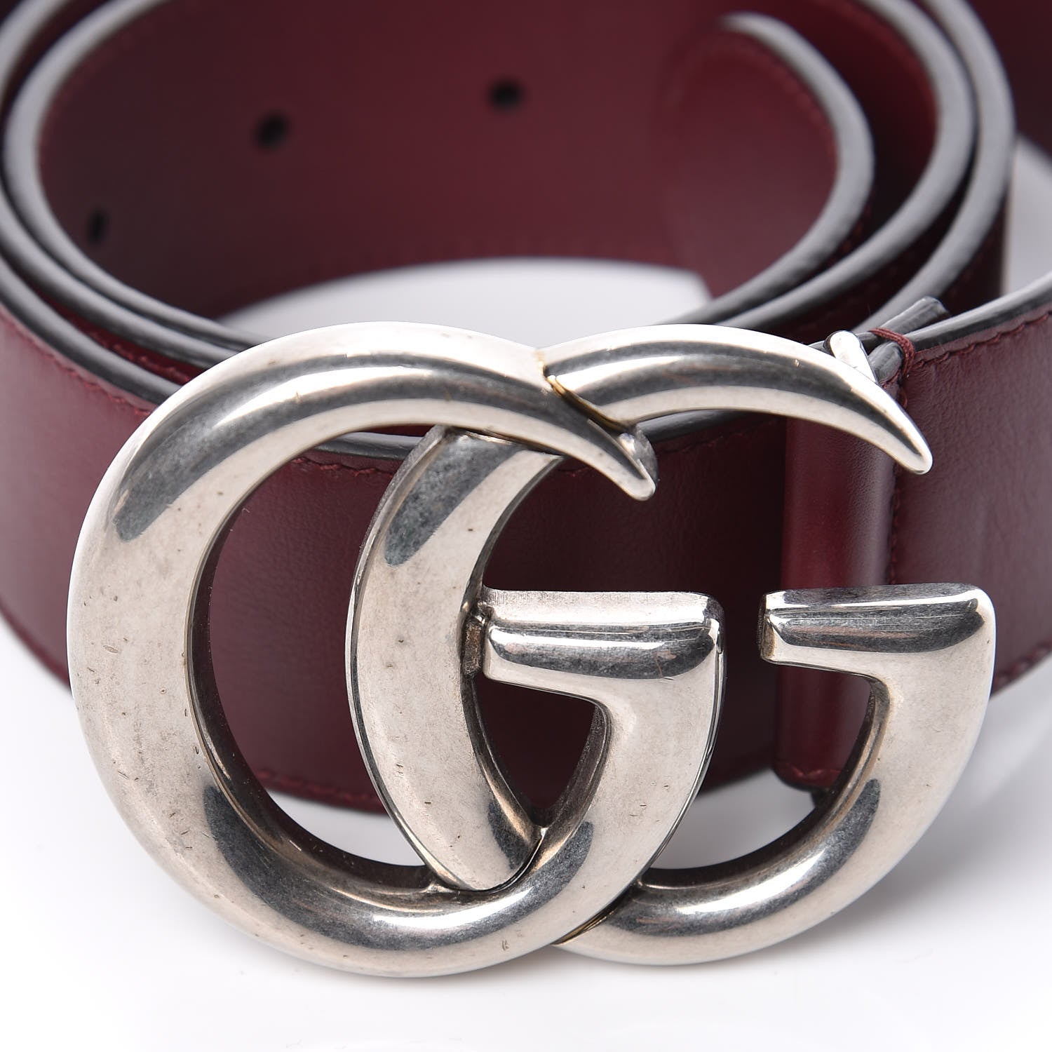 Gucci Moon Calfskin Nickel Double G 40mm Belt 90 36 Strong Red 7 of 7