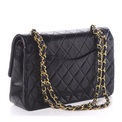 Chanel Lambskin Quilted Medium Double Flap Black 2 of 9