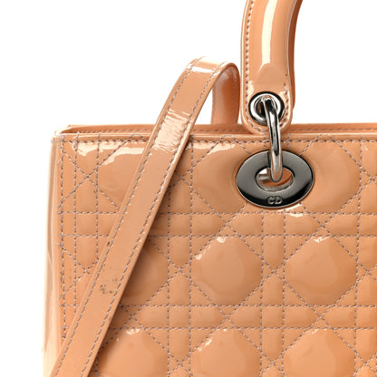 Christian Dior Patent Cannage Large Lady Dior Rose Clair 13 of 14